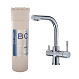 PUR Smart BC 10 µm Carbon Block Trinkwasserfilter + 3-Wege-Wasserhahn DELTA LED