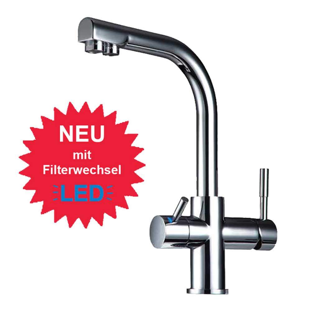 PUR Smart DUO Antikalk Set Wasserenthärtung Chlor + 3-Wege Wasserhahn DELTA