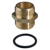 2 x DN 1"  Doppelnippel Messing Sechskant 1" Zoll Aussengewinde - mit O-Ring