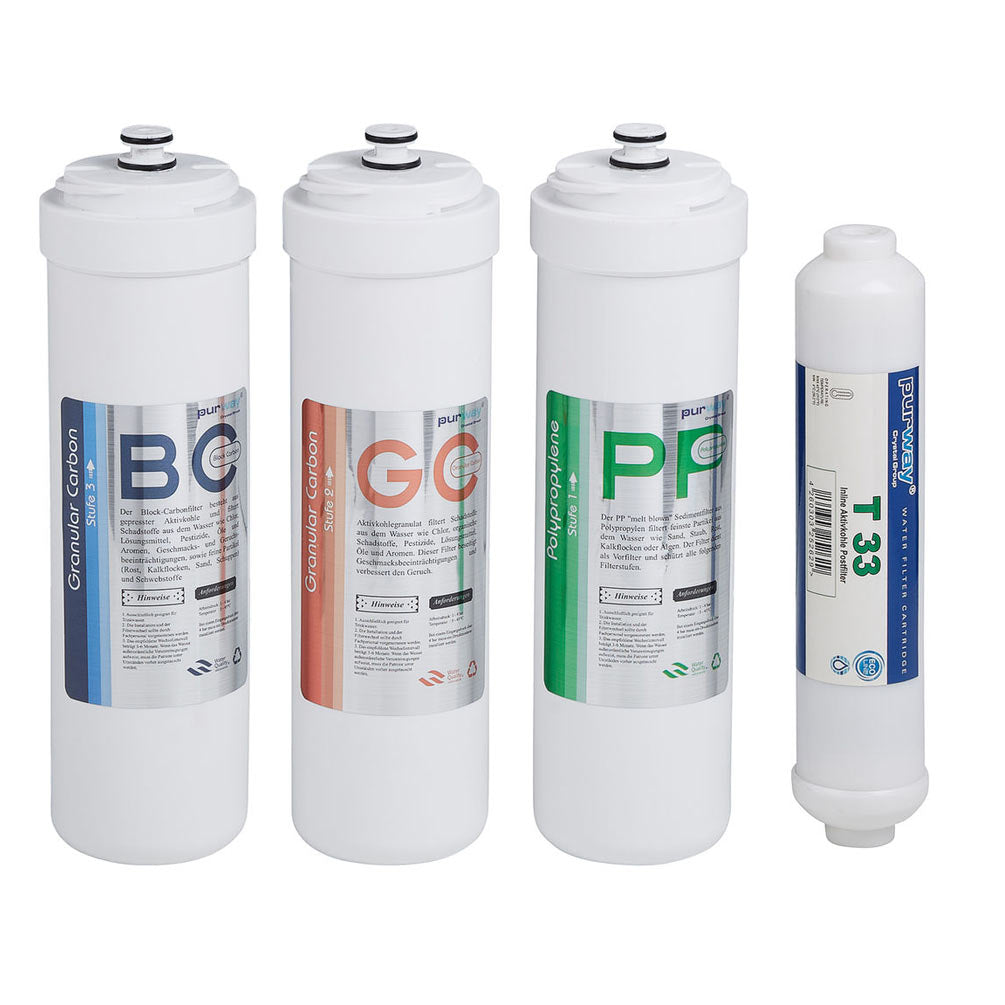 PUR Smart Ersatzfilter Komplett-Set 4 Ersatz Patronen Umkehrosmoseanlage