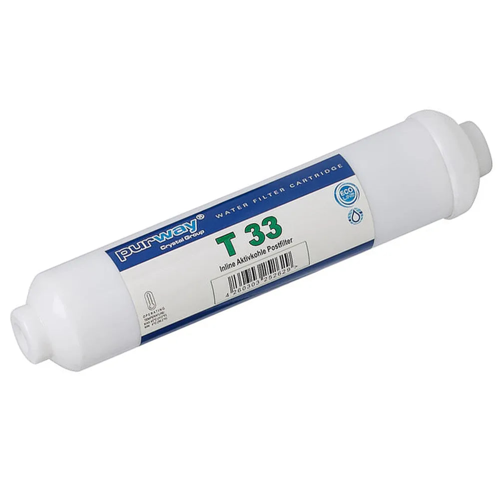 Inline Aktivkohle Postfilter T33 CARBON für Umkehrosmoseanlagen