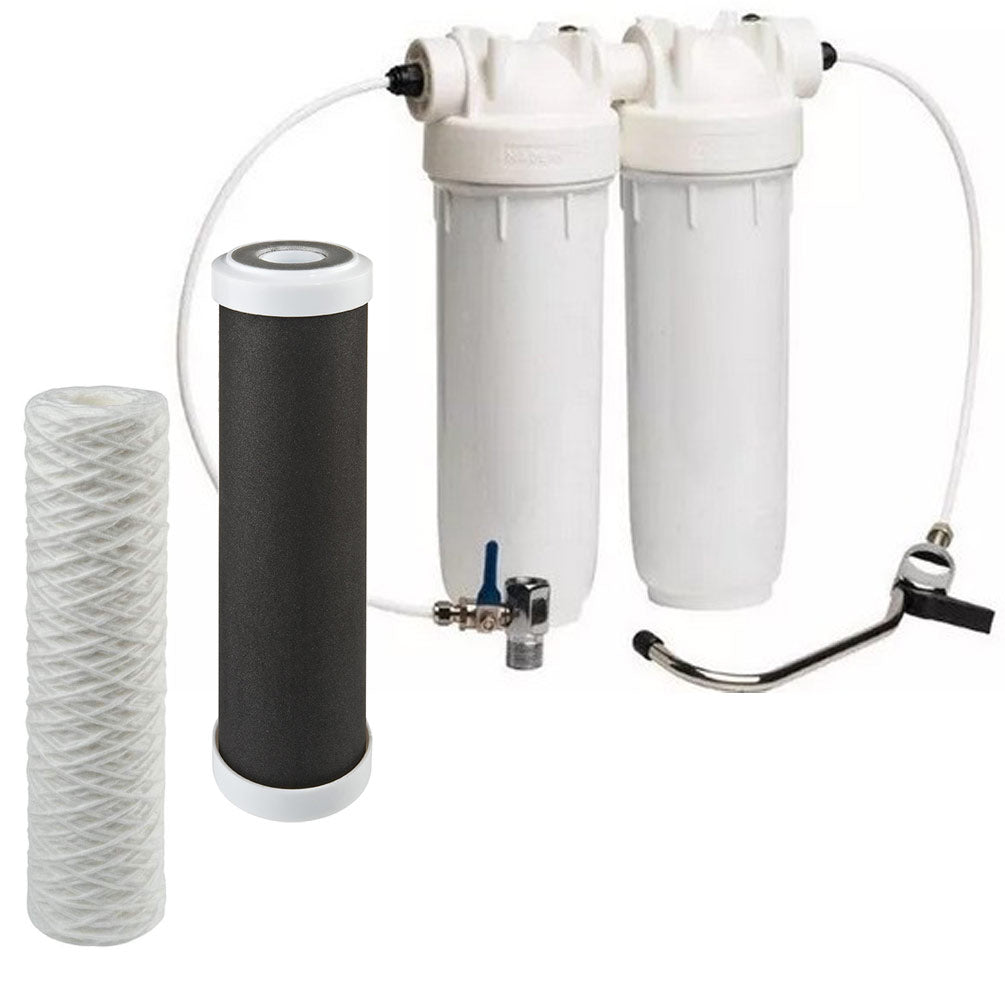 BRAVO DP DUO KIT - Mikrofiltration Wasserfilter mit Mikrofiltration und Zubehör für optimale Wasserqualität